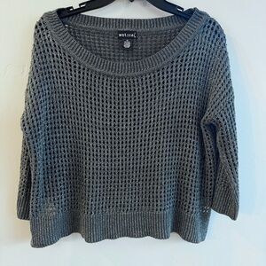 Wet Seal Y2K Charcoal Knit Shimmery Sweater